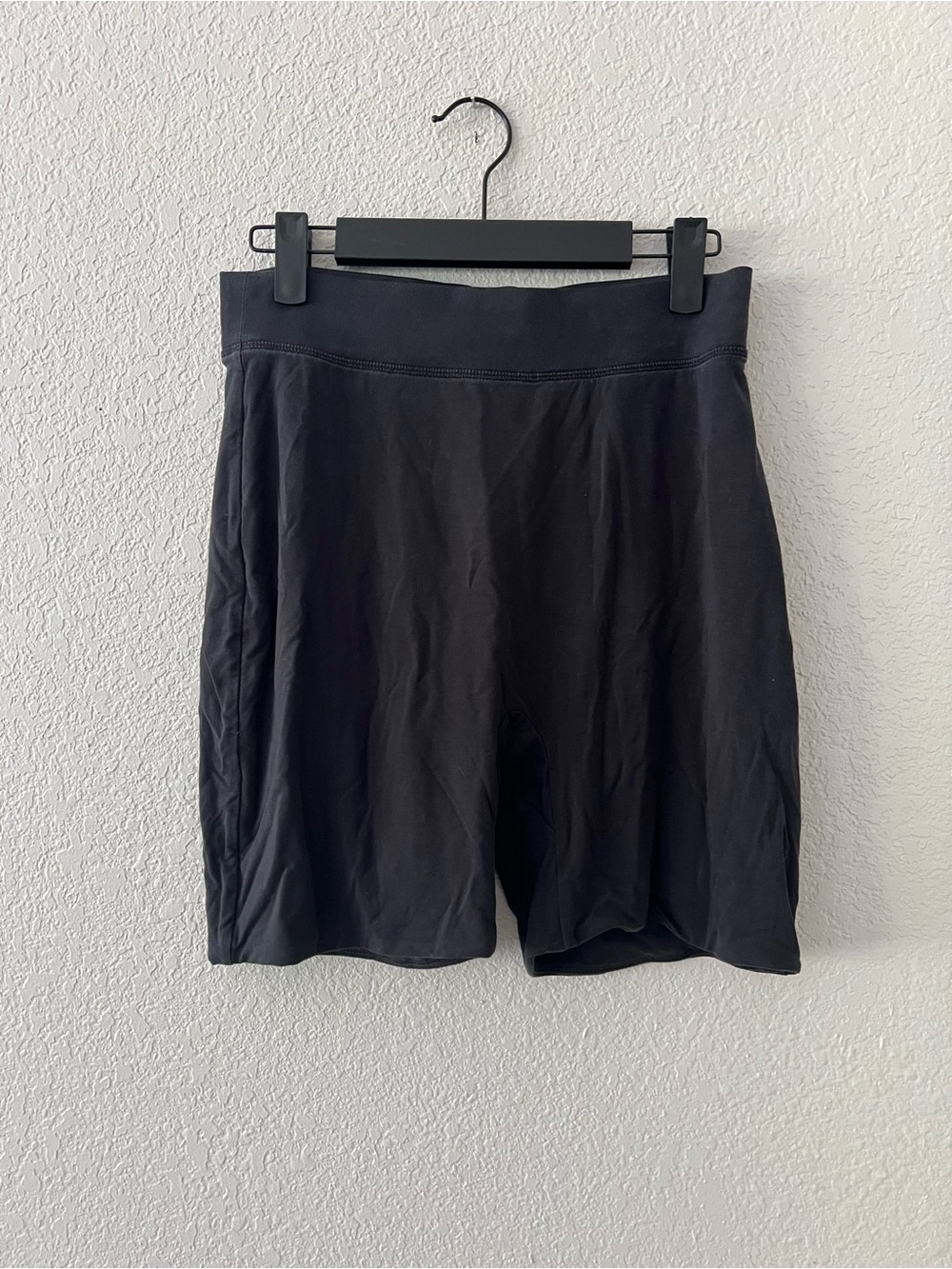 nuuds Black High-Rise Bike Shorts